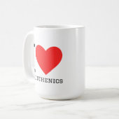 Ich liebe Calisthenics Kaffeetasse (Vorderseite Links)
