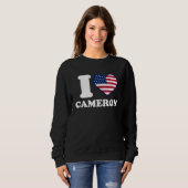 Ich liebe Cameron ich liebe Cameron von Herzen Sweatshirt (Vorne ganz)