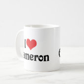 Ich liebe Cameron Kaffeetasse (Vorderseite Links)