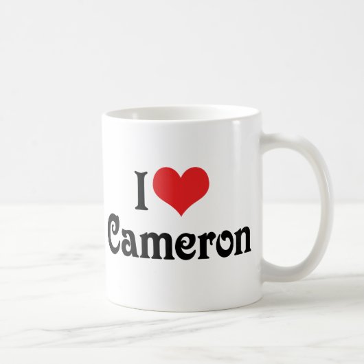 Ich liebe Cameron Kaffeetasse (Rechts)