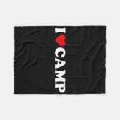 Ich liebe Camp - Herz Fleecedecke (Vorderseite (Horizontal))