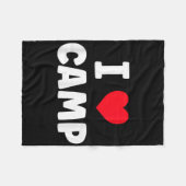 Ich liebe Camp Sommercamp Glamping Fleecedecke (Vorderseite (Horizontal))