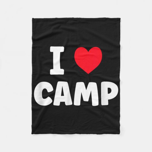 Ich liebe Camp Sommercamp Glamping Fleecedecke (Vorderseite)