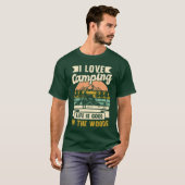ich liebe campen im Wald Mädchen T-Shirt (Vorne ganz)