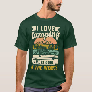 ich liebe campen im Wald Mädchen T-Shirt
