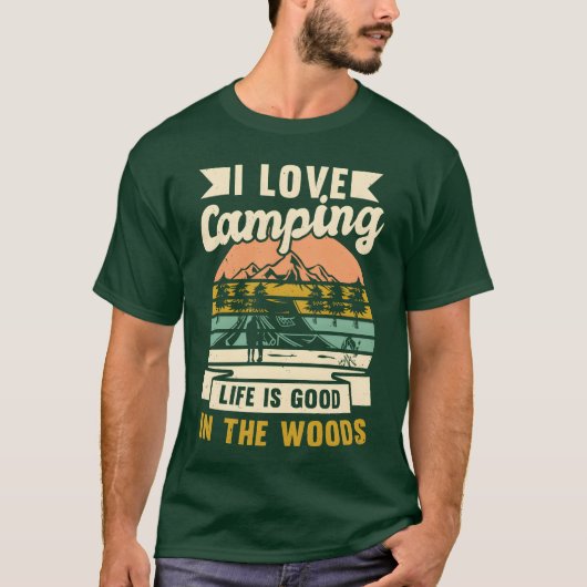 ich liebe campen im Wald Mädchen T-Shirt (Vorderseite)