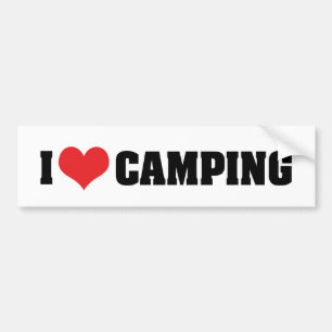 Ich liebe Camping-Aufkleber Autoaufkleber