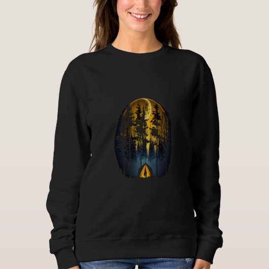 Ich liebe Camping Cooler Camping-Ausflug Großer Mo Sweatshirt (Vorderseite)