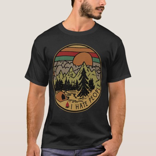 Ich Liebe Camping ich Hasse Menschen draußen Funny T-Shirt (Vorderseite)