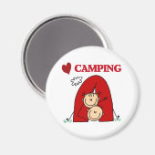 Ich liebe Camping Magnet (Vorderseite/Rückseite)
