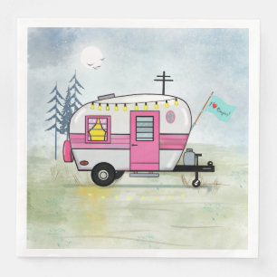Ich liebe Camping-Papier-Taschentücher Serviette