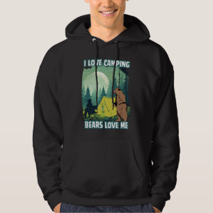 Ich Liebe Camping, trägt Liebe mir. Funny Bären Zi Hoodie