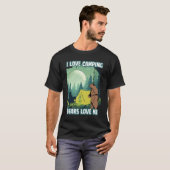 Ich Liebe Camping, trägt Liebe mir. Funny Bären Zi T-Shirt (Vorne ganz)