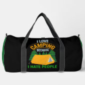 Ich liebe Camping, weil ich Menschen hasse Duffle Bag (Vorderseite)