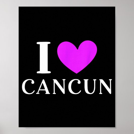Ich liebe Cancun Mexico Urlaub Poster (Vorne)