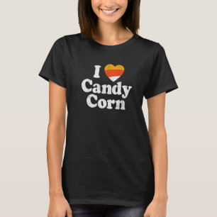 Ich liebe Candy Corn Halloween Retro 80er 70er Ko T-Shirt