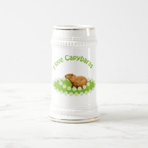 Ich liebe Capybaras Bierglas