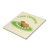 Ich liebe Capybaras Fliese (Seite)