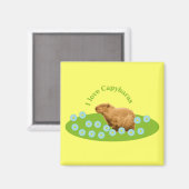 Ich liebe Capybaras Magnet (Vorderseite/Rückseite)