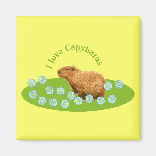 Ich liebe Capybaras Magnet (Vorne)