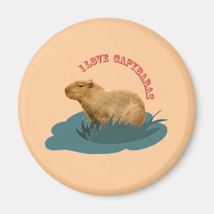 Ich liebe Capybaras Magnet