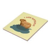 Ich liebe Capybaras Niedliches Capybara-Fan Fliese (Seite)
