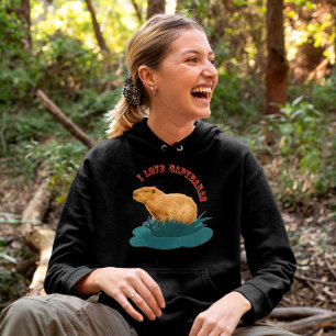 Ich liebe Capybaras Niedliches Capybara-Fan Hoodie