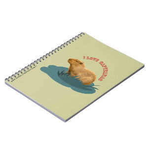 Ich liebe Capybaras Niedliches Capybara-Fan Notizblock