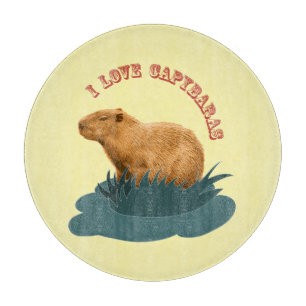 Ich liebe Capybaras Niedliches Capybara-Fan Schneidebrett