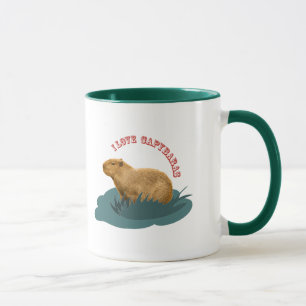 Ich liebe Capybaras Niedliches Capybara-Fan Tasse