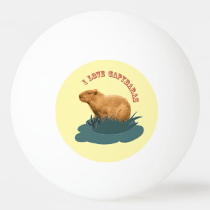 Ich liebe Capybaras Niedliches Capybara-Fan Tischtennisball