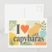 "Ich [liebe] Capybaras" Postkarte (Vorne/Hinten)