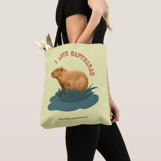 Ich liebe Capybaras Tasche (Von Nahem)