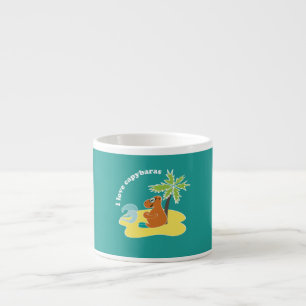Ich liebe Capybaras Tropical Beach Art Espressotasse