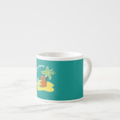 Ich liebe Capybaras Tropical Beach Art Espressotasse (Vorderseite Rechts)