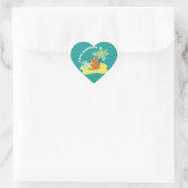 Ich liebe Capybaras Tropical Beach Art Herz-Aufkleber (Tasche)