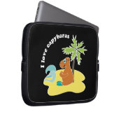 Ich liebe Capybaras Tropical Beach Art Laptopschutzhülle (Vorne Rechts)