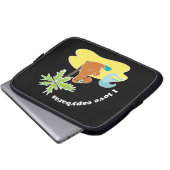 Ich liebe Capybaras Tropical Beach Art Laptopschutzhülle (Vorne Knopf)