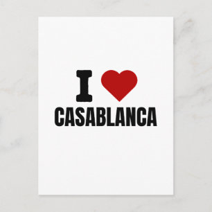 Ich liebe Casablanca - Ich mag Casablanca Marokko Feiertagspostkarte