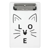 Ich Liebe Cat Niedlich Meow Meow Mini Klemmbrett (Vorderseite)