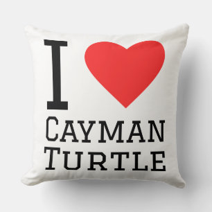 Ich liebe Cayman-Schildkröte Kissen