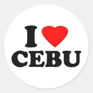 Ich liebe Cebu Runder Aufkleber