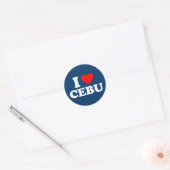 Ich liebe Cebu Runder Aufkleber (Umschlag)