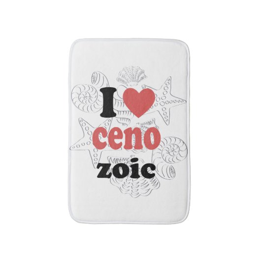 Ich Liebe Cenozoic lustiges Zitat für Wissenschaft Badematte (Vorderseite Vertikal)