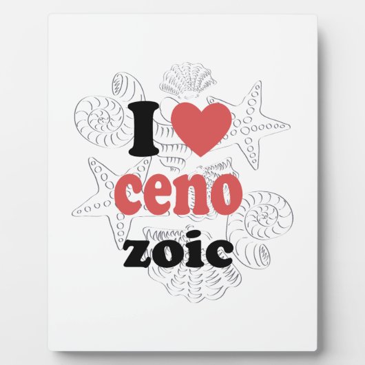 Ich Liebe Cenozoic lustiges Zitat für Wissenschaft Fotoplatte (Vorderseite)