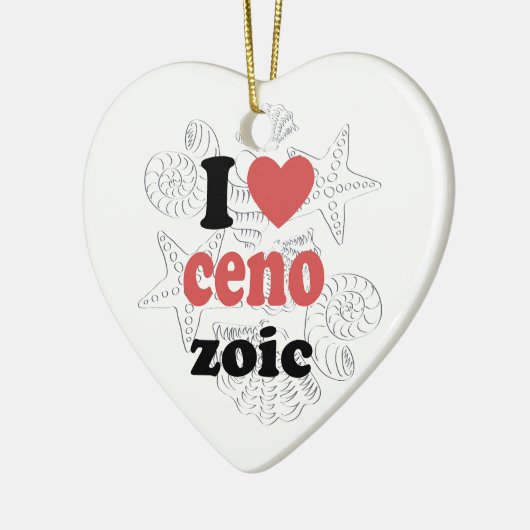 Ich Liebe Cenozoic lustiges Zitat für Wissenschaft Keramik Ornament (Links)