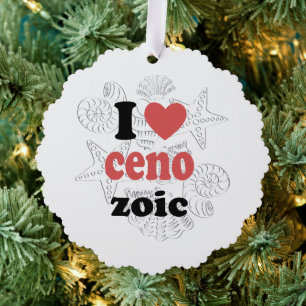 Ich Liebe Cenozoic lustiges Zitat für Wissenschaft Ornament Karte