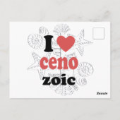 Ich Liebe Cenozoic lustiges Zitat für Wissenschaft Postkarte (Rückseite)