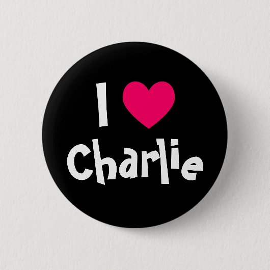 Ich liebe Charlie Button (Vorderseite)