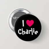 Ich liebe Charlie Button (Vorne & Hinten)